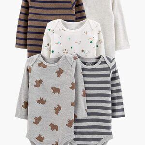 NWT Simple Joys by Carter's Unisex Babies' Long-Sleeve Bodysuit 0-3M